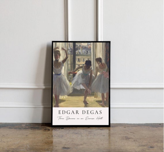 Edgar Degas Ballerinas Print, Degas Ballerina Poster, Degas Exhibition Poster, Degas wall Art, Ballet Print, Ballet Dancer Print