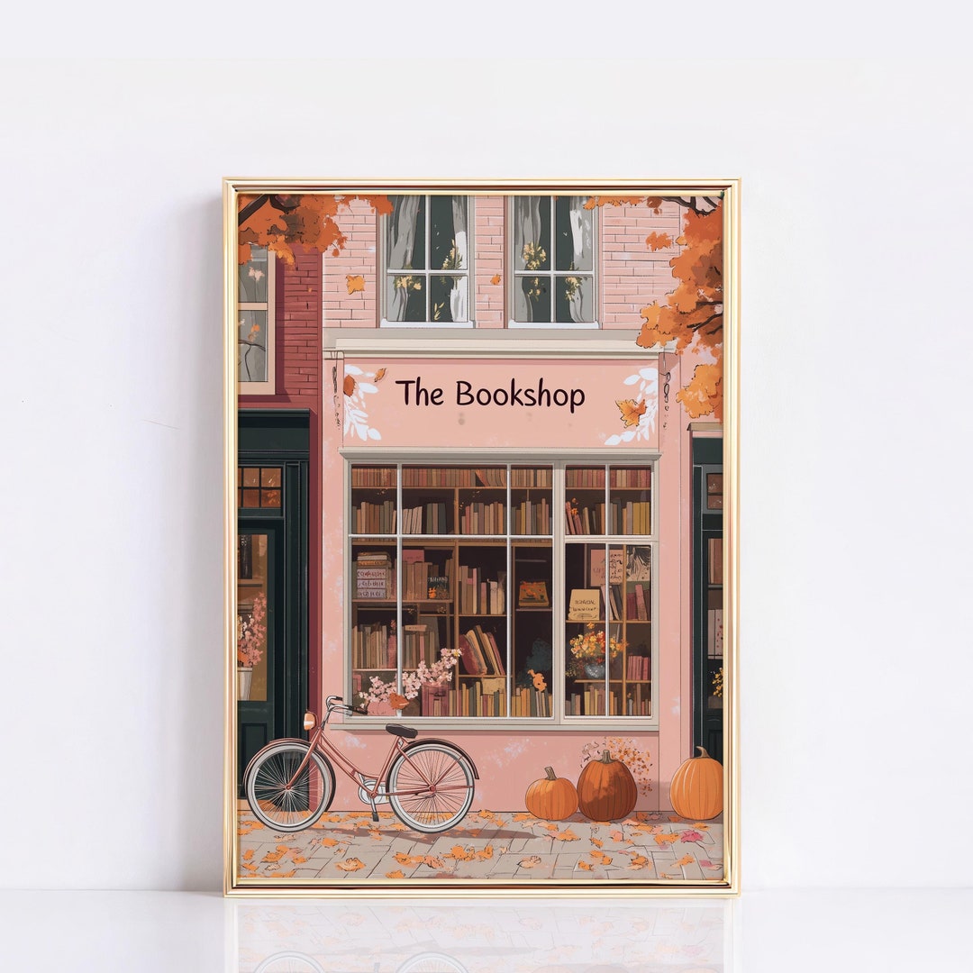 Fall Bookstore Signs Autumn Bookshop Poster, Fall Wall Art Poster, the Bookshop Print ...