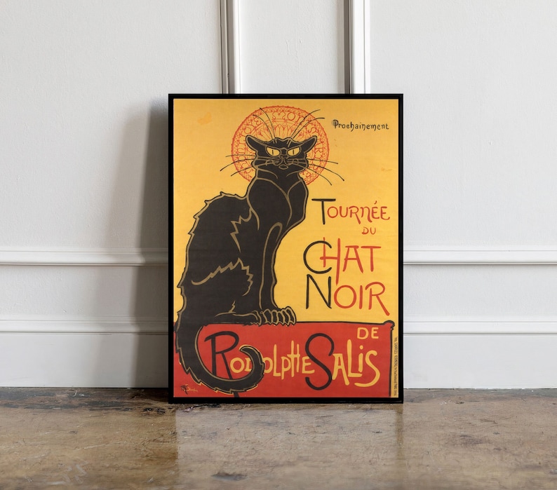 Vintage Poster Tournee Du Chat Noir Le Chat Noir Print Cat - Etsy