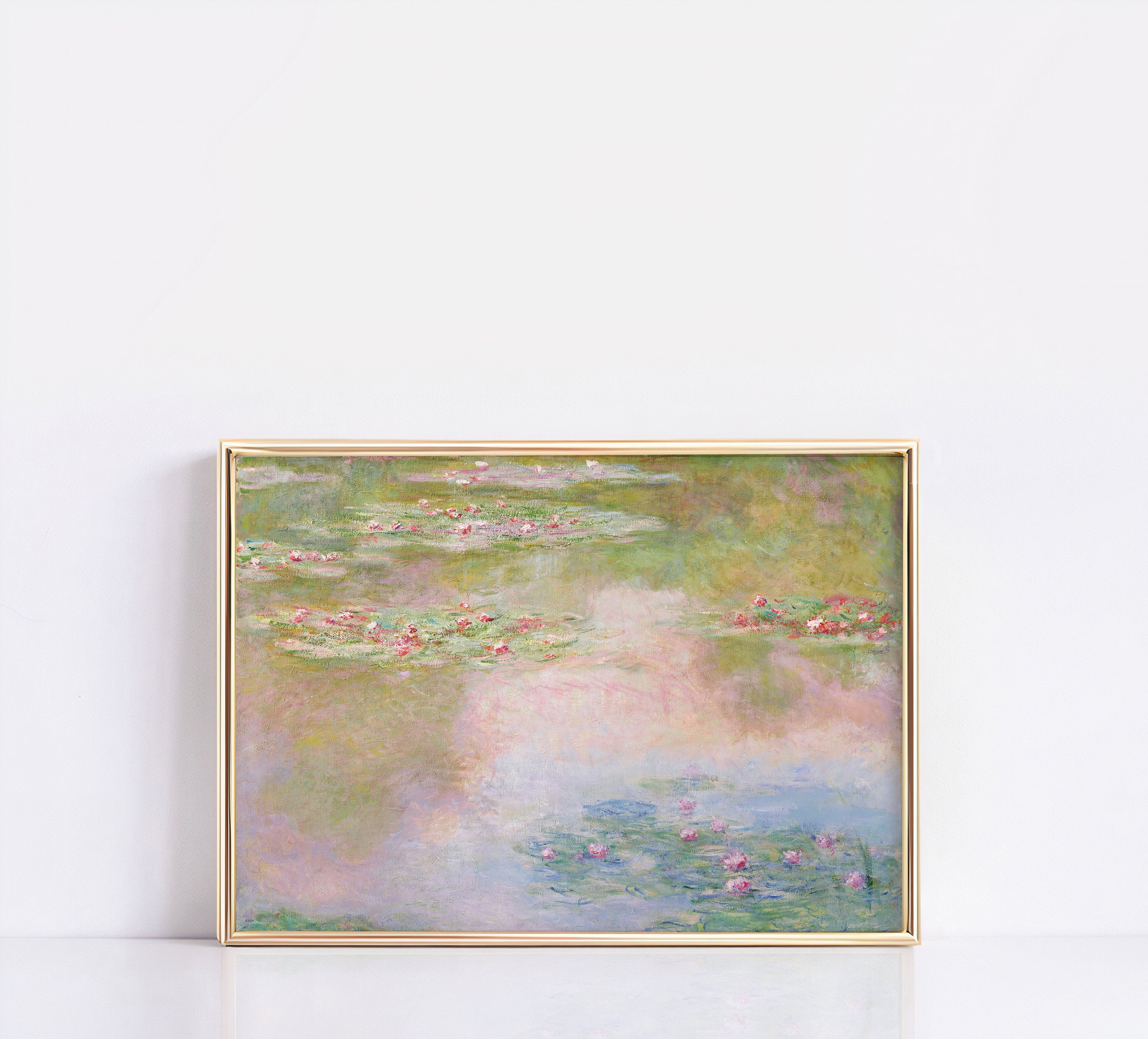 Water Lilies by Claude Monet Poster, Claude Monet Print, Monet Exhibition Print, Landscape wall art, Wall Decor, Home Decor,  Modern Art,