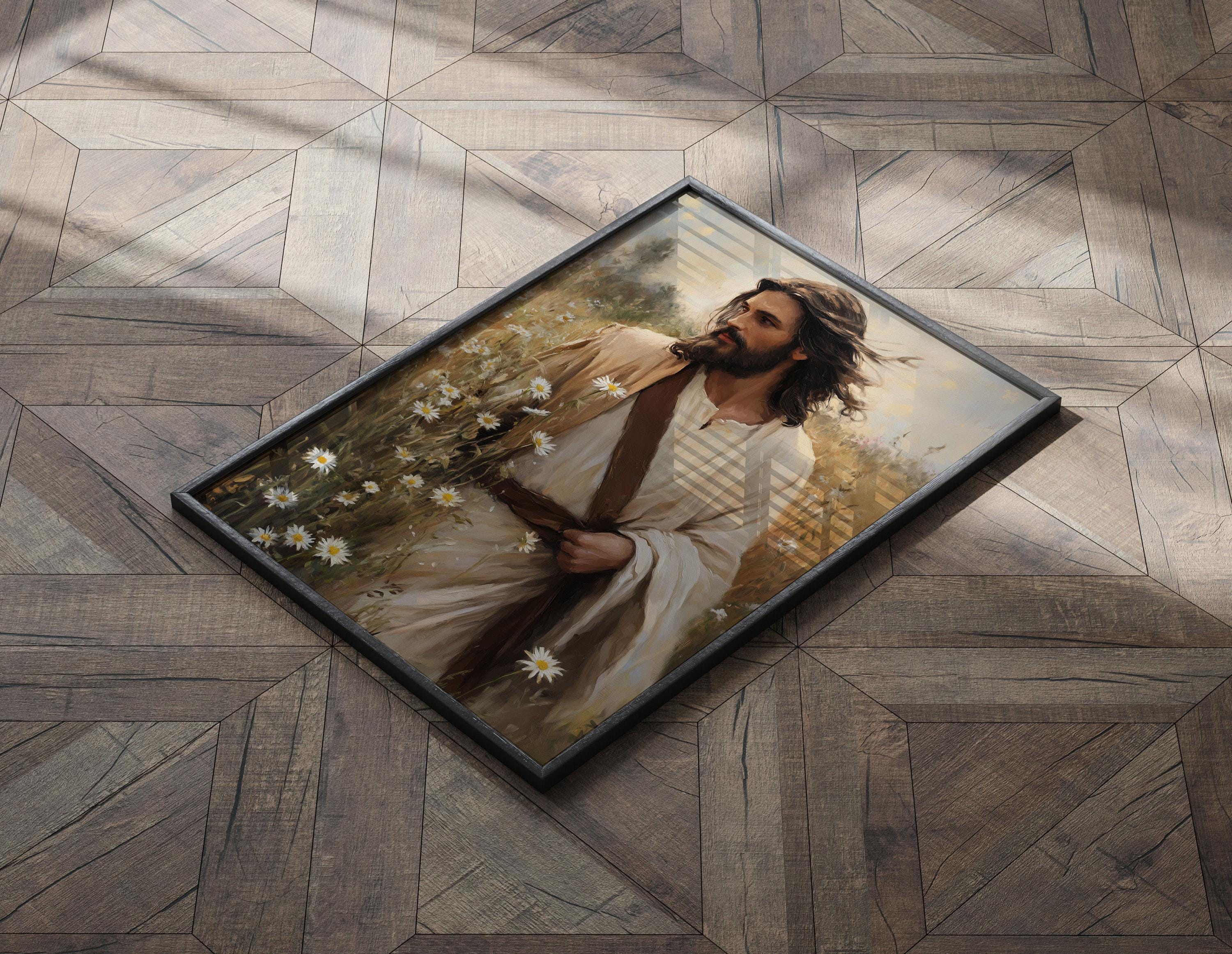 Jesus Christ Portrait Wall Art Print, Christian Wall Art, Jesus Christ ...