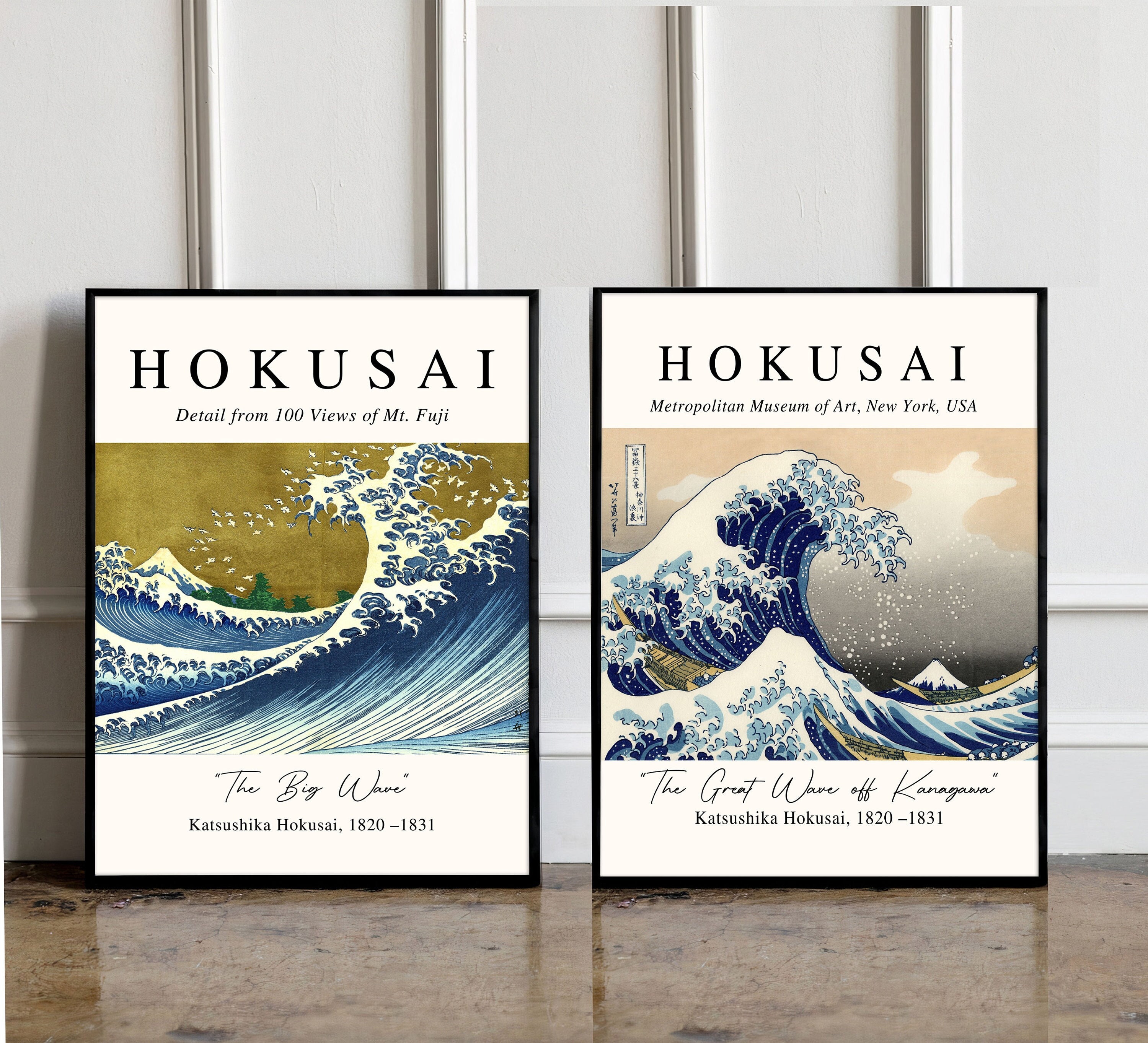 2er Katsushika Hokusai Poster The Great Wave Poster