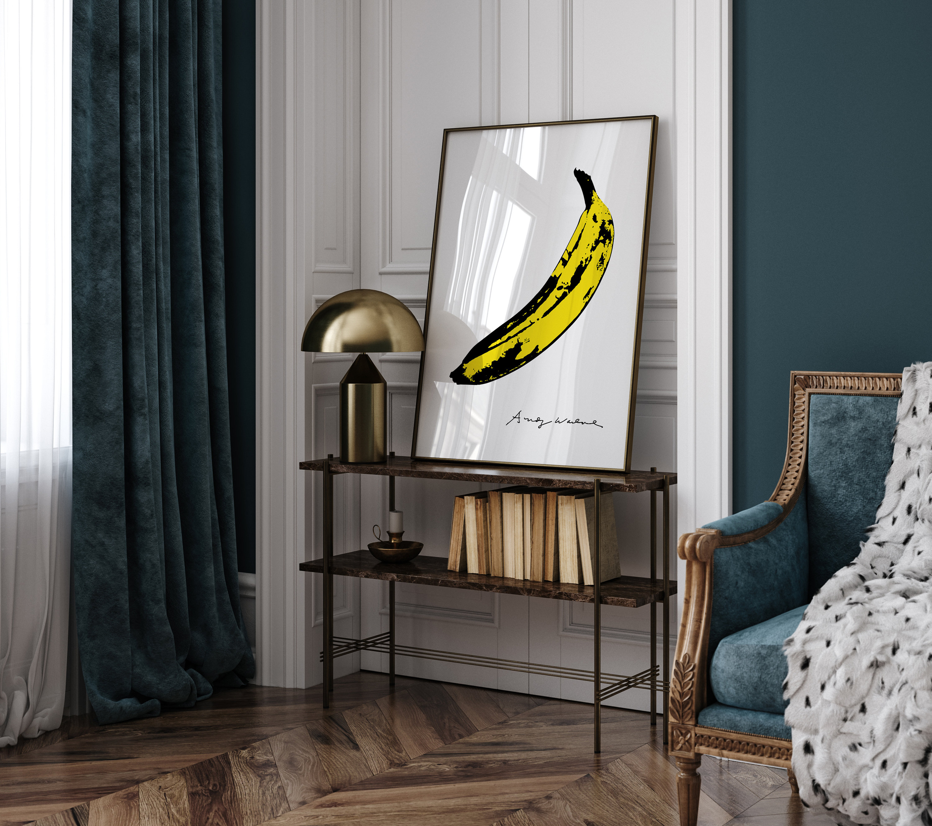 Andy Warhol Banana Pop Art Poster, Andy Warhol Banana Print