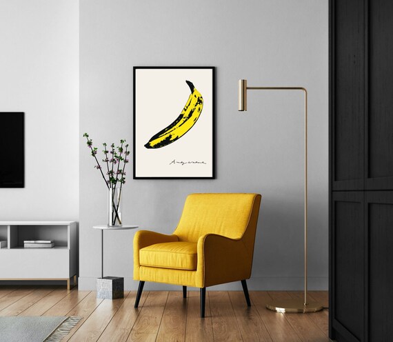 Poster Andy Warhol Banana Pop Art - Toile 50x70 Cm Sans Cadre, Décoration Murale Salon - 4
