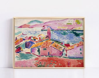 Henri Matisse Poster, Matisse View of Collioure poster, Exhibition Print, Matisse landscape poster, Henri Matisse print, Matisse Home Decor
