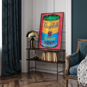 Andy Warhol Tomato Soup Pop Art Poster, Andy Warhol Tomato Soup Print ...