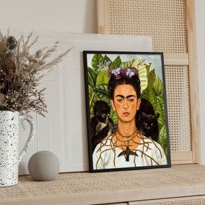 Rare Frida Kahlo Self-portrait With Thorn Print Vintage Frida - Etsy