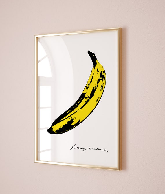 Andy Warhol Banana Pop Art Poster, Andy Warhol Banana Print