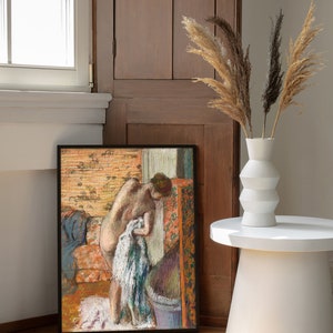 Après le bain par Edgar Degas, impression Après le bain 1885, affiche de l'exposition Degas, oeuvre d'art mural Degas, impression femme nue image 6