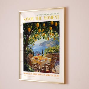 Italian Fresco Lover Quote Poster, Italy Food Kitchen Wall Art, Italian Amalfi Home Decor, Kitchen wall Decor, Vintage Food and Drink Poster