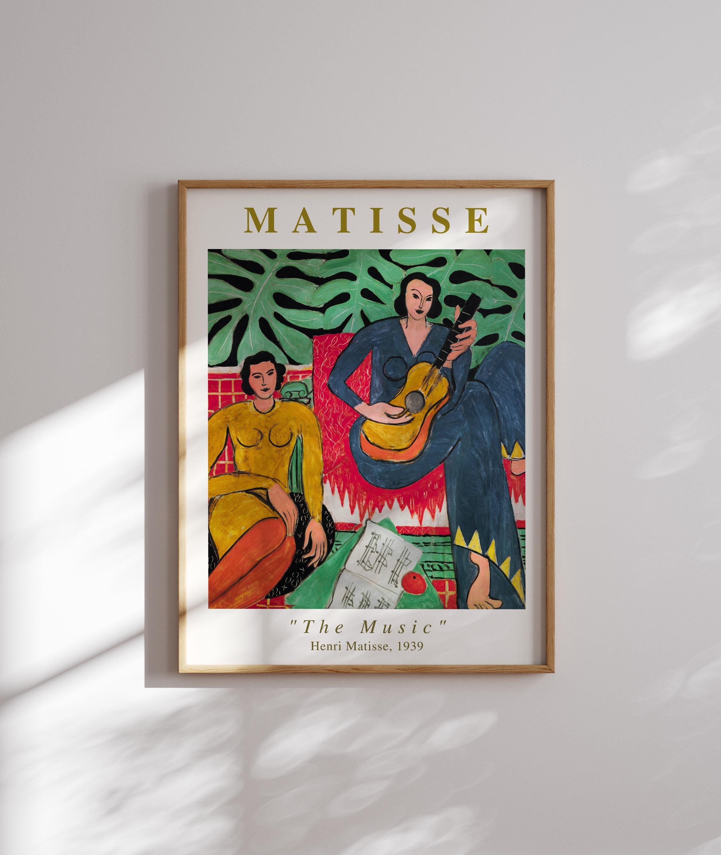 Henri Matisse the Music Poster, Henri Matisse Wall Art, Henri