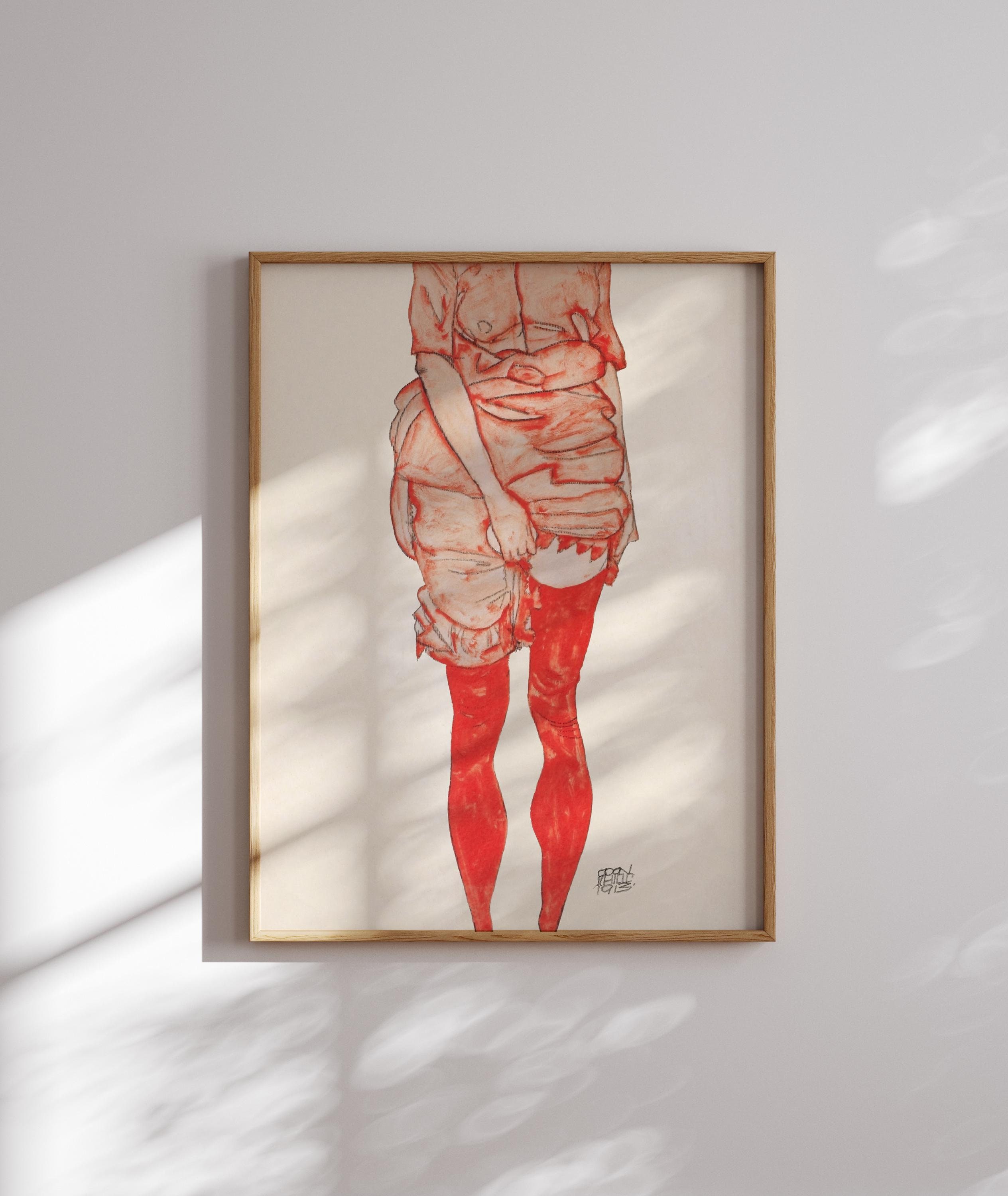 Standing Woman by Egon Schiele Art Print, Egon Schiele
