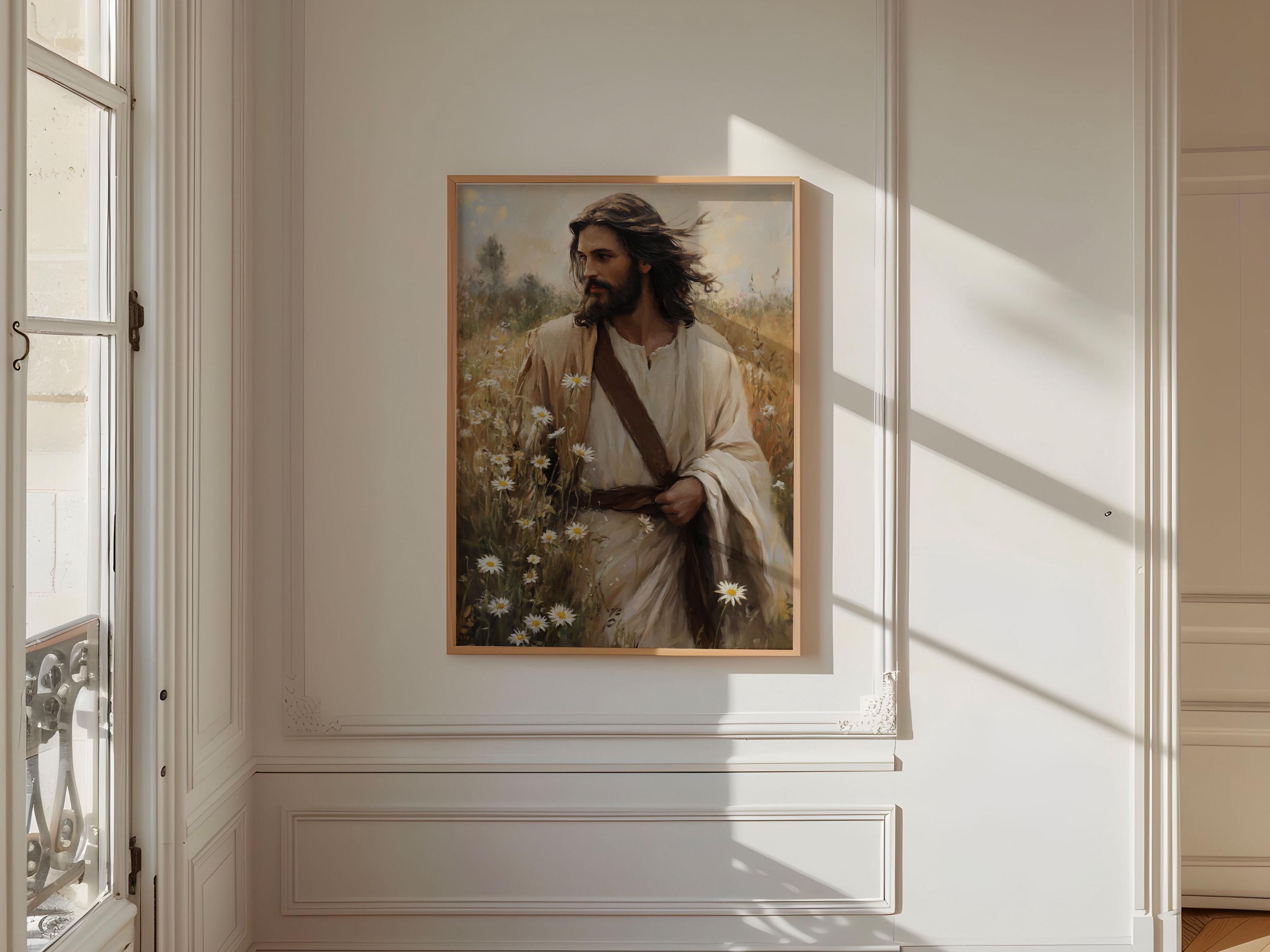Jesus Christ Portrait Wall Art Print, Christian Wall Art, Jesus Christ ...