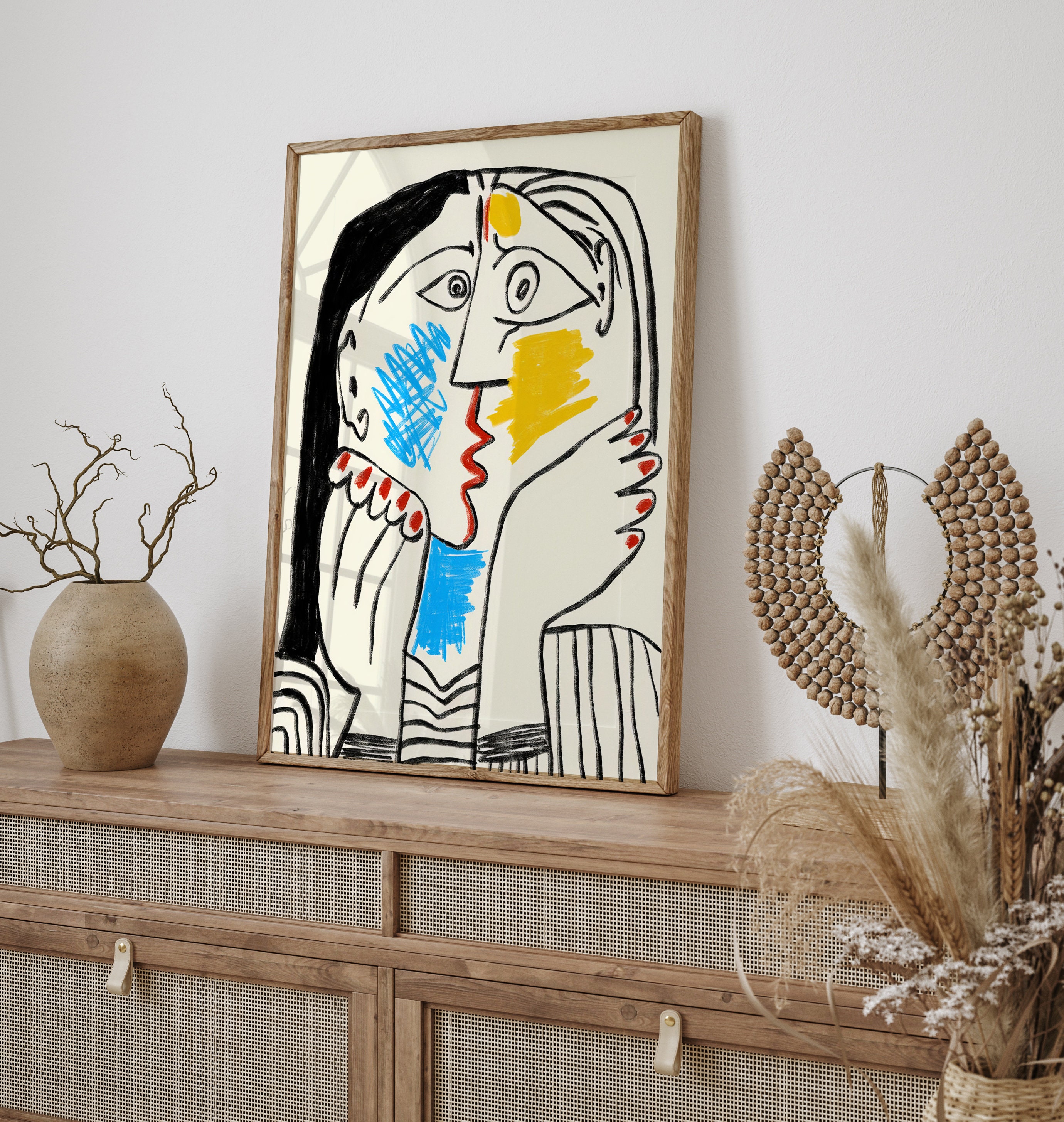 Picasso Exhibition Poster, Picasso the Kiss Art Print, Gift Idea