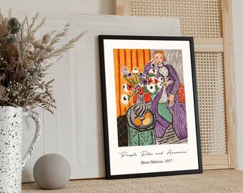 フランスの画家アンリ・マティス 【紫のローブとアネモネ】　送料込み　1007 il_1080xN.3606950901_1yj2.jpg