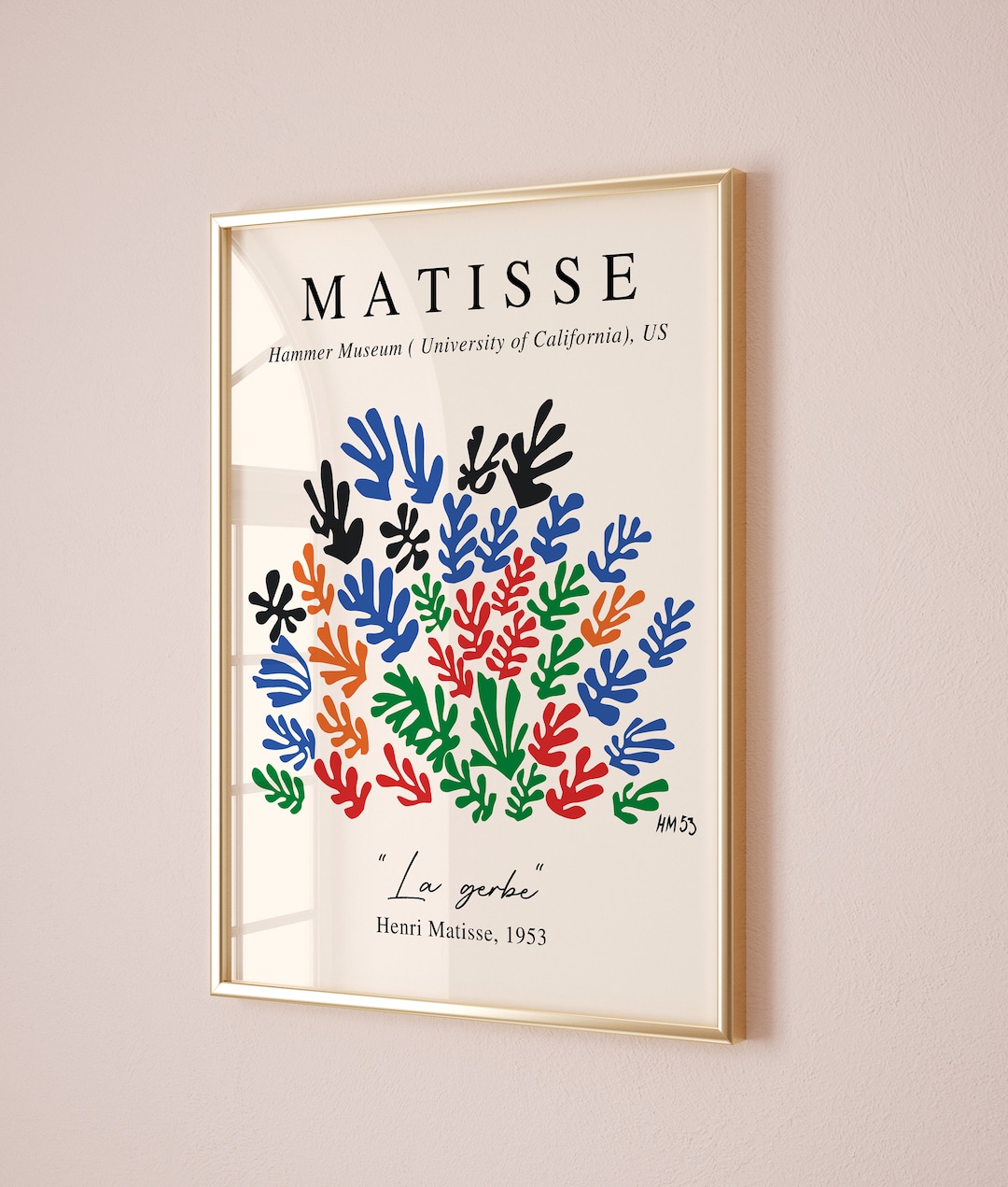 Henri Matisse La Gerbe 1953 Poster, Henri Matisse Wall Art, Henri