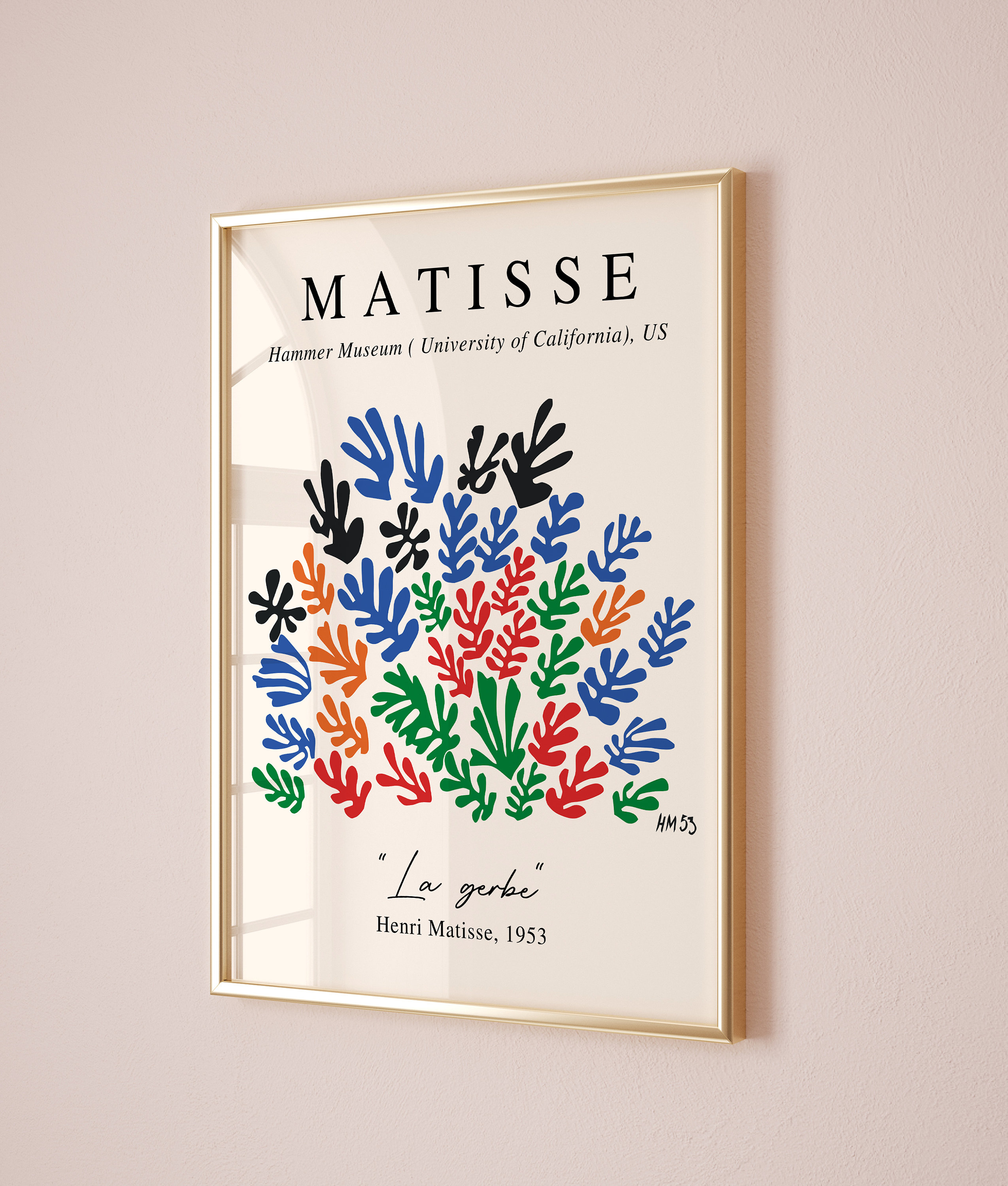 Henri Matisse La Gerbe 1953 Poster, Henri Matisse Wall Art, Henri