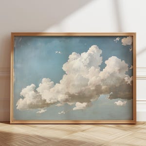 Cloud Vintage Wall Art Poster, Cloud Painting Wall Art print, Home Decor, Exhibition Poster, Vintage Cloud Oil Painting