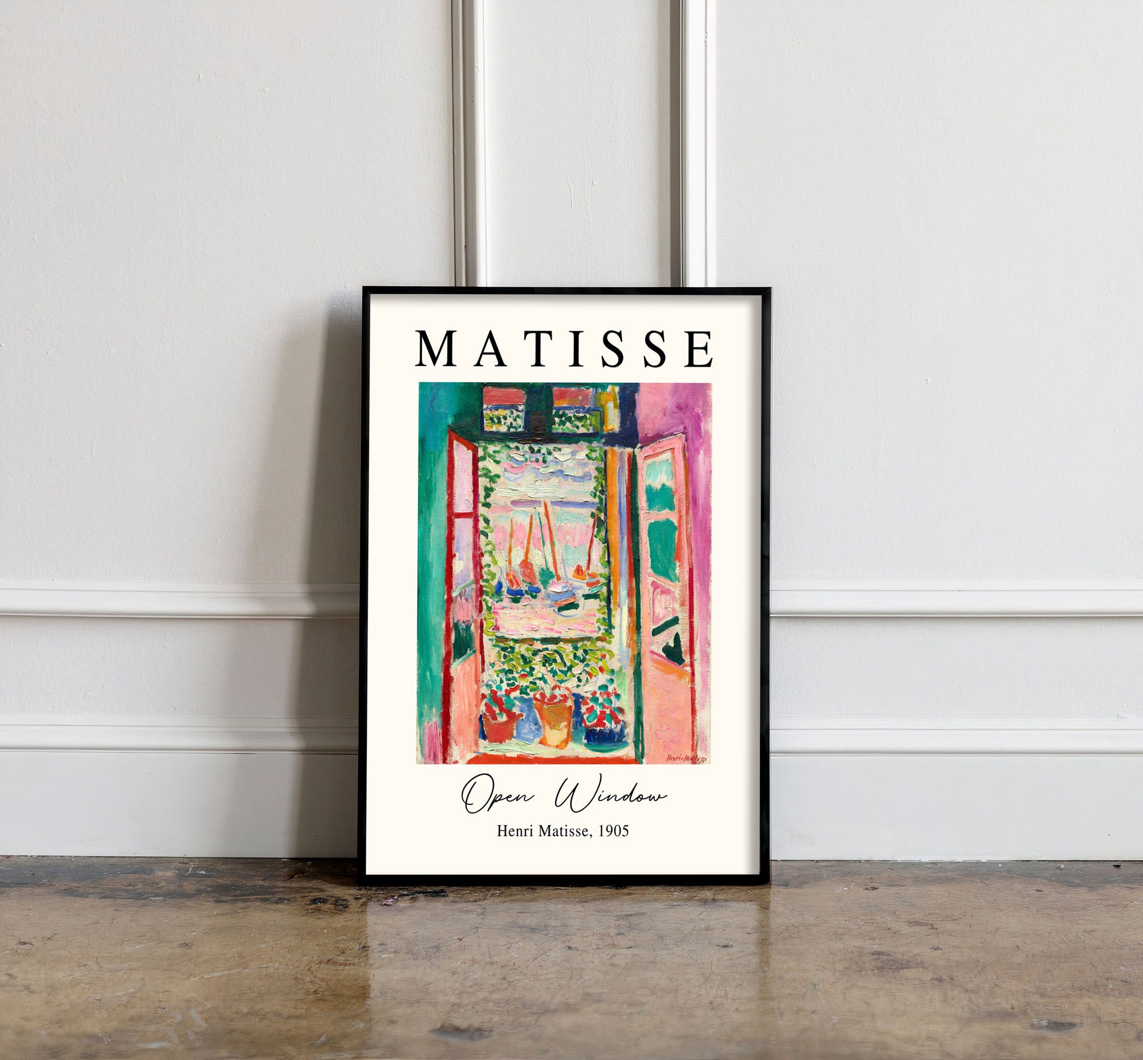 Set of 2 Henri Matisse Posters, the Open Window Poster, View of