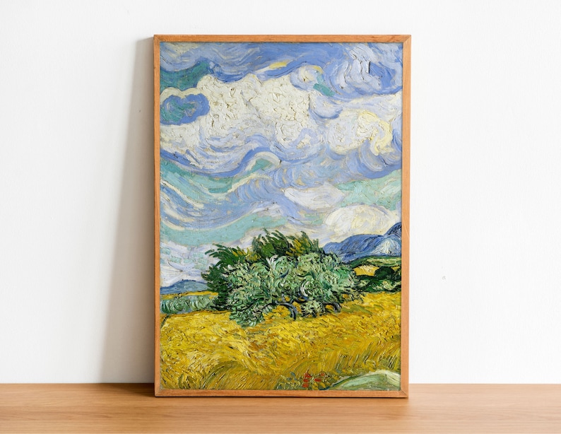 SET OF 2 Vincent Van Gogh Prints Wheat Field With Cypresses Etsy