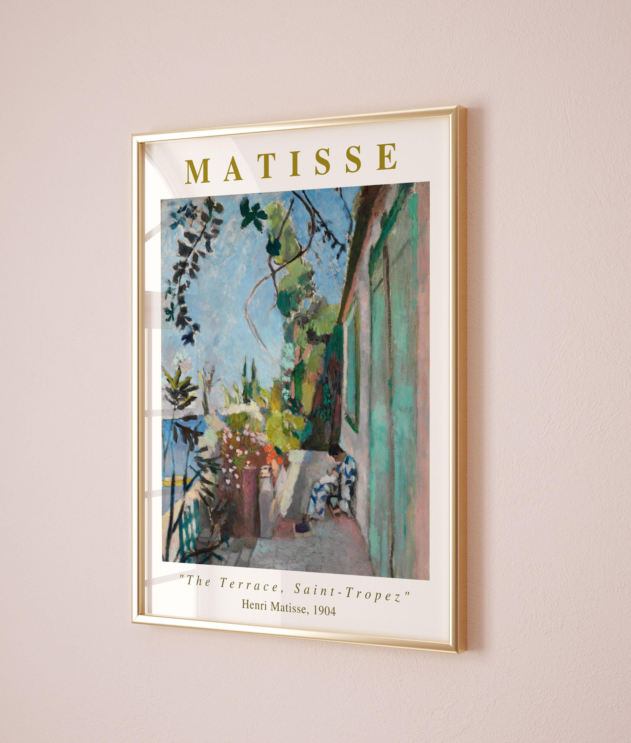 マティス「サン=トロペの眺め」、希少画集画、新品高級額、額装付 マティス「サン=トロペの眺め」、希少画集画、新品高級額、額装