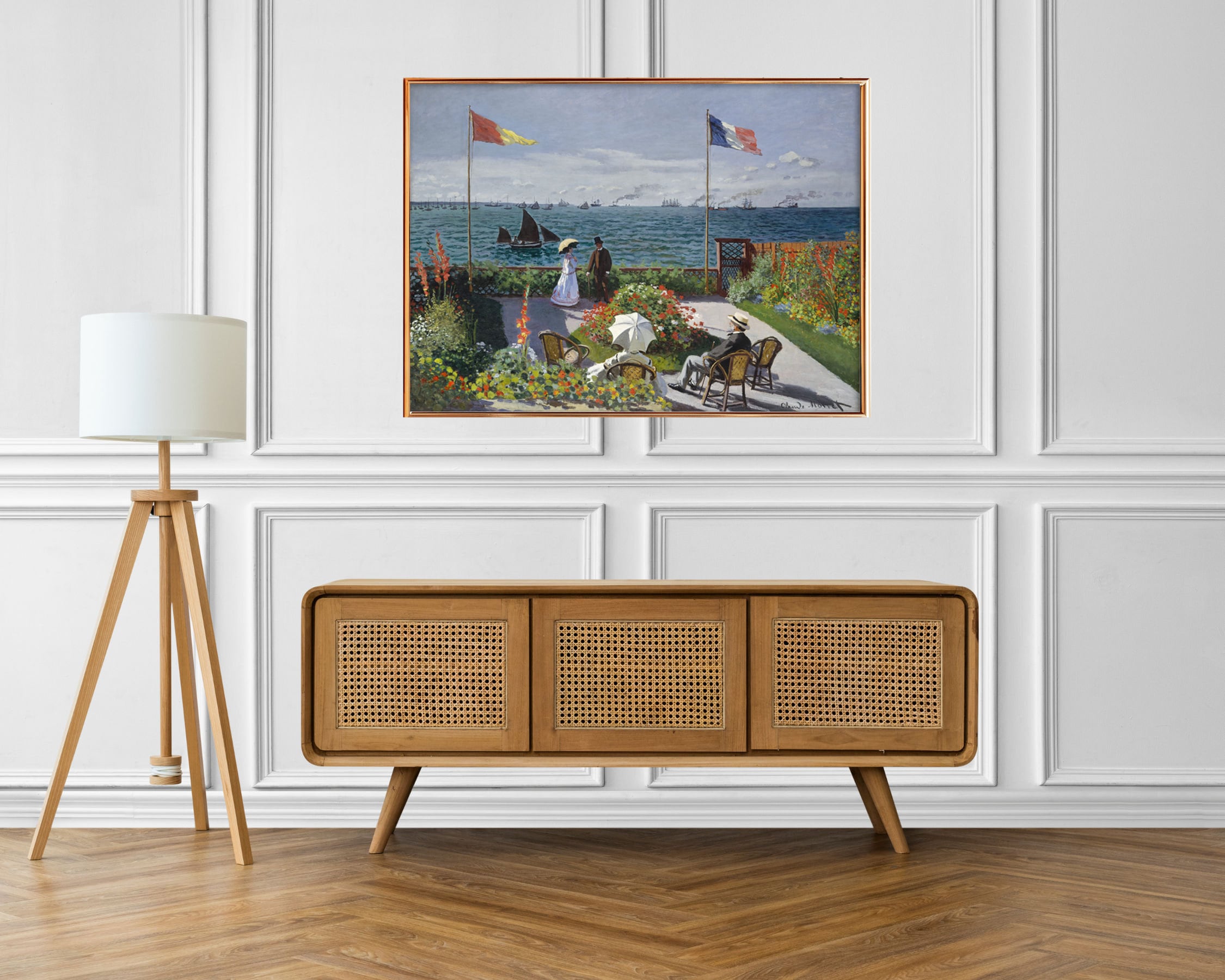 Claude Monet Garden at Sainte-adresse 1867 Poster, Claude Monet