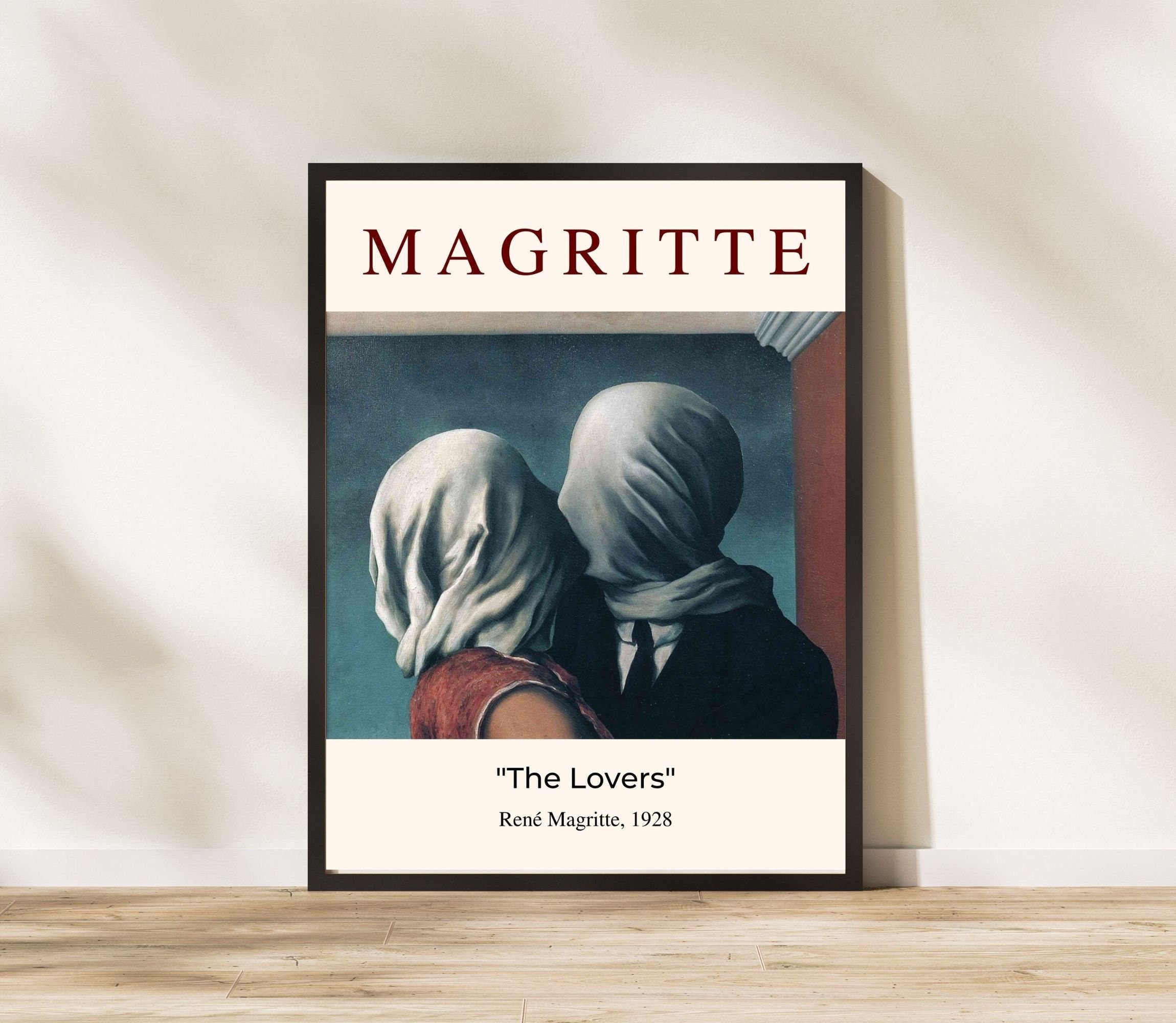 Set of 2 Rene Magritte Prints the Lovers Rene Magritte - Etsy