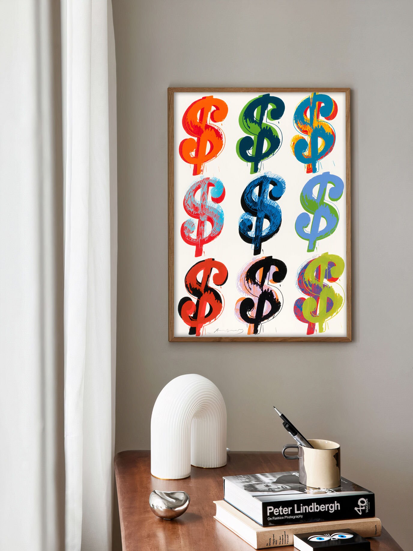 高評価レビュー Andy Warhol、DOLLAR SIGN、海外版超希少レゾネ、新品額付 絵画