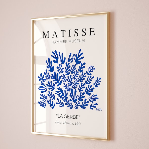 Affiche Henri Matisse La Gerbe 1953, art mural Henri Matisse, impression Henri Matisse, décoration d'exposition, affiche Matisse, cadeau pour des amis