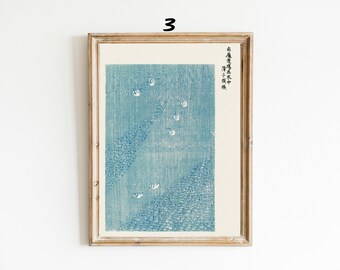 Set of 6 Japanese Vintage Woodblock Print by Taguchi Tomoki