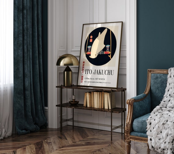 Japanese Exhibition White Macaw Poster, Japanese Poster, Japanese