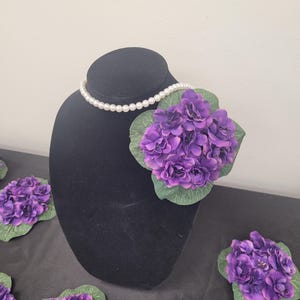 Delta Sigma Theta Sorority African violet corsages