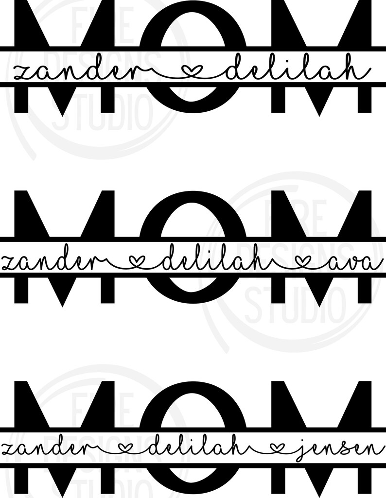 Download Mom Monogram Custom SVG PNG of DXF Mother's Day Custom | Etsy