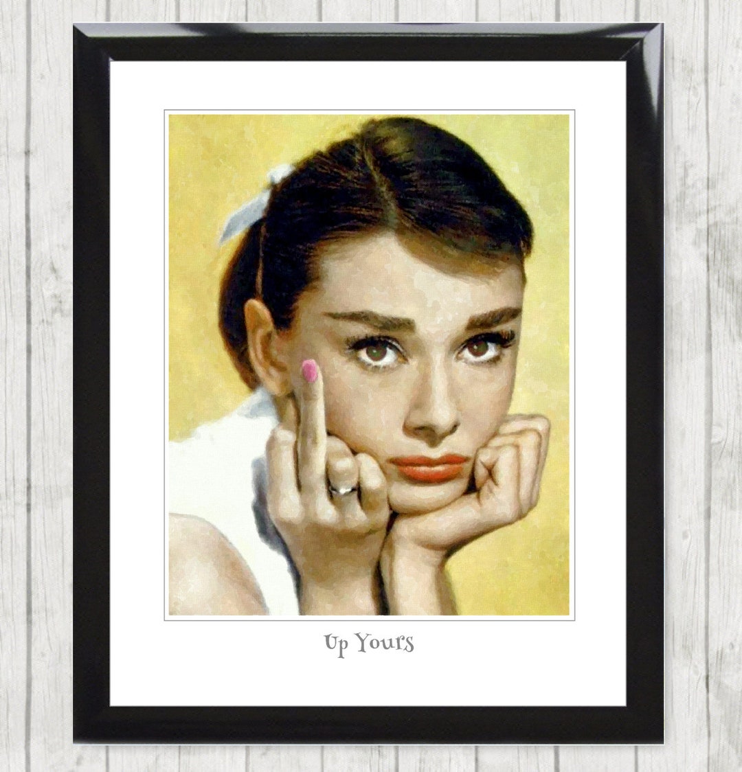 PRINTABLE Art Print. Audrey Hepburn Poster Painting. 3 Titles Funny up ...