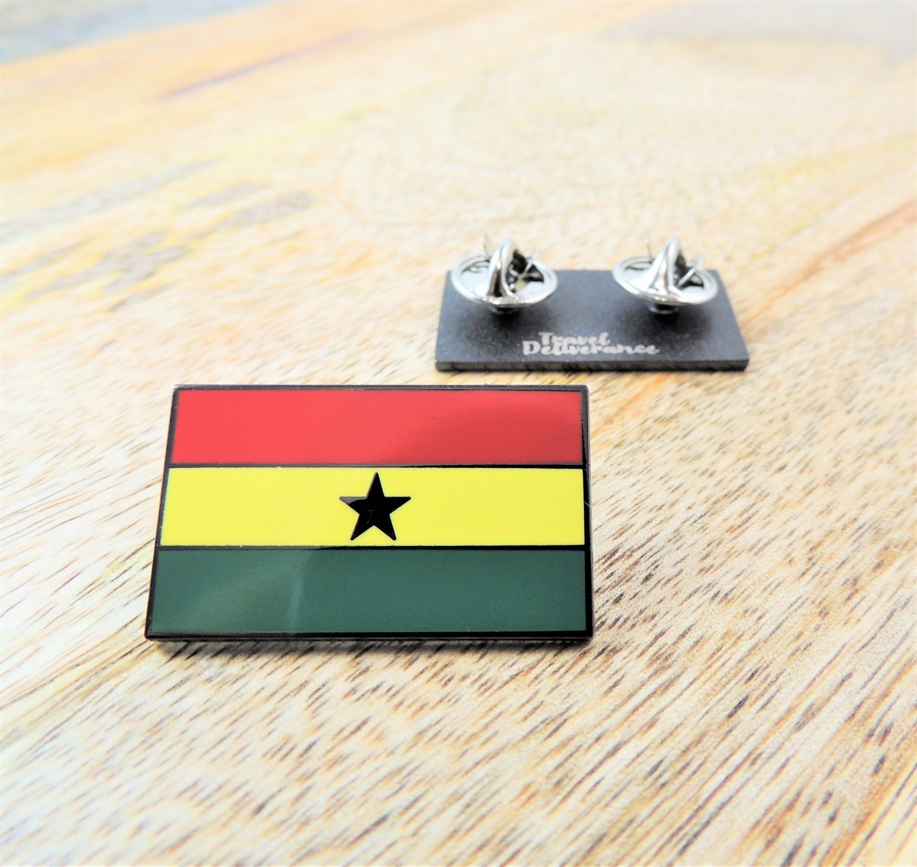 Pin's de l'amitié drapeaux Côte d'Ivoire-Ghana Flags