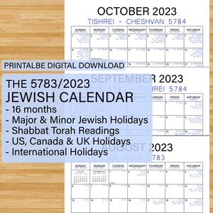 Hebrew Calendar - Etsy Canada