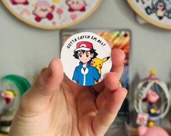 Gotta Catch Em All Matte Sticker, Anime Art