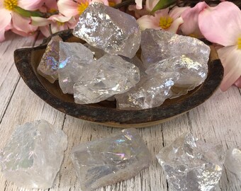 Angel Aura Rough Rose Quartz Chunk Stone Piece