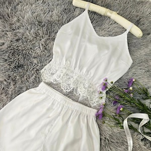 Silk Lace Pajama Set Etsy UK