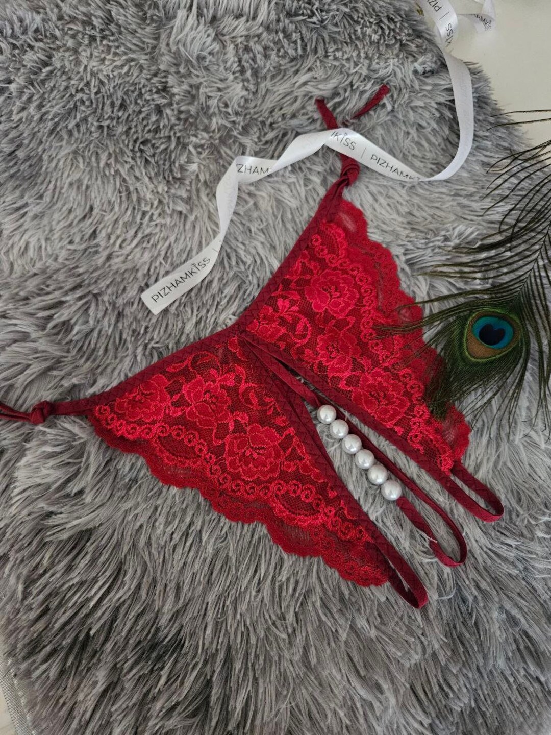Waiting For You Bandeau & Open Panty Red O-s