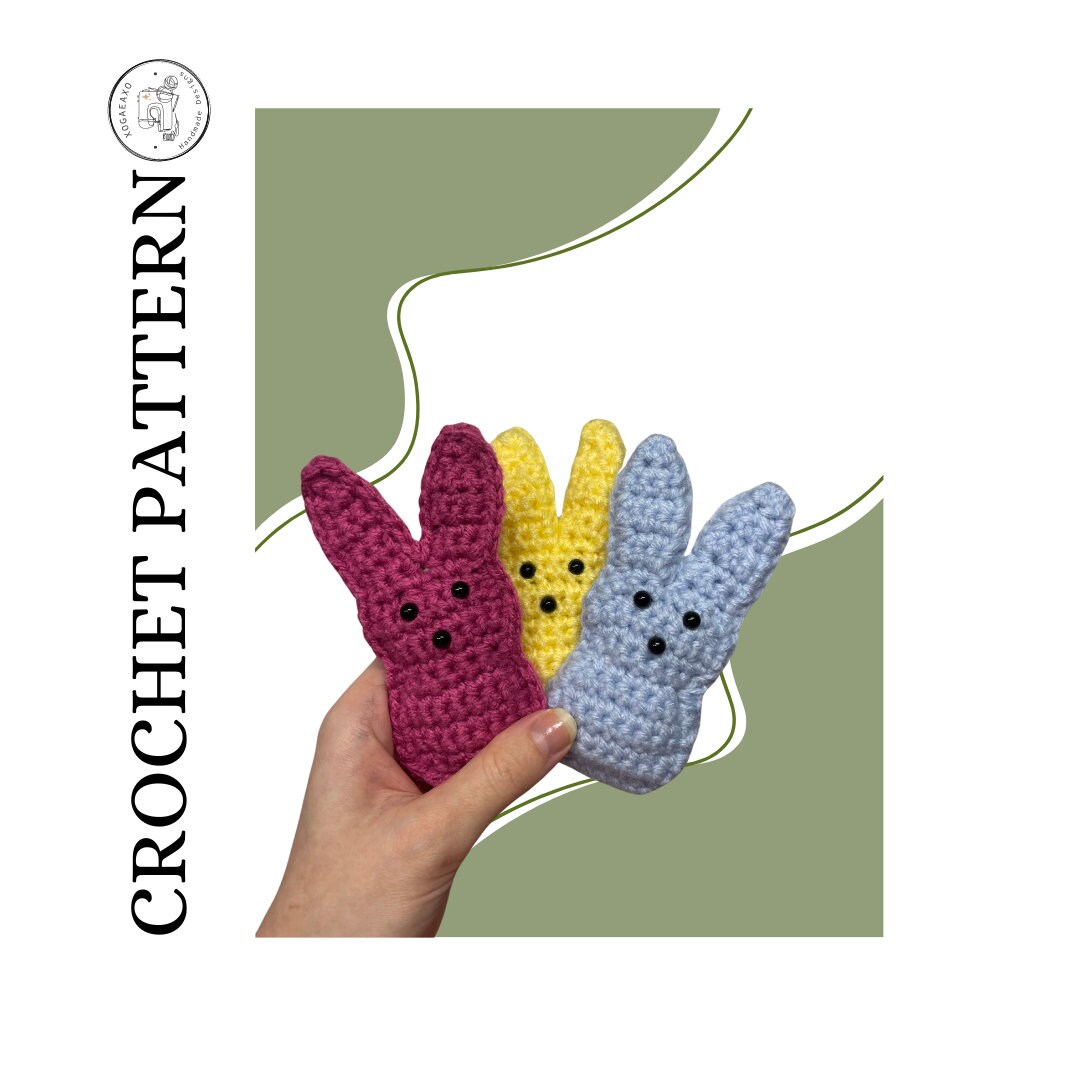 Mini Easter Bunny Amigurumi Crochet Plushie Peep Marshmellow Bunny