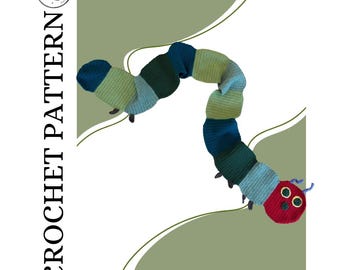 Very Hungry Caterpillar Crochet Scarf Pattern Digital PDF Download Beginner Friendly Eric Carle Inspired Scarf