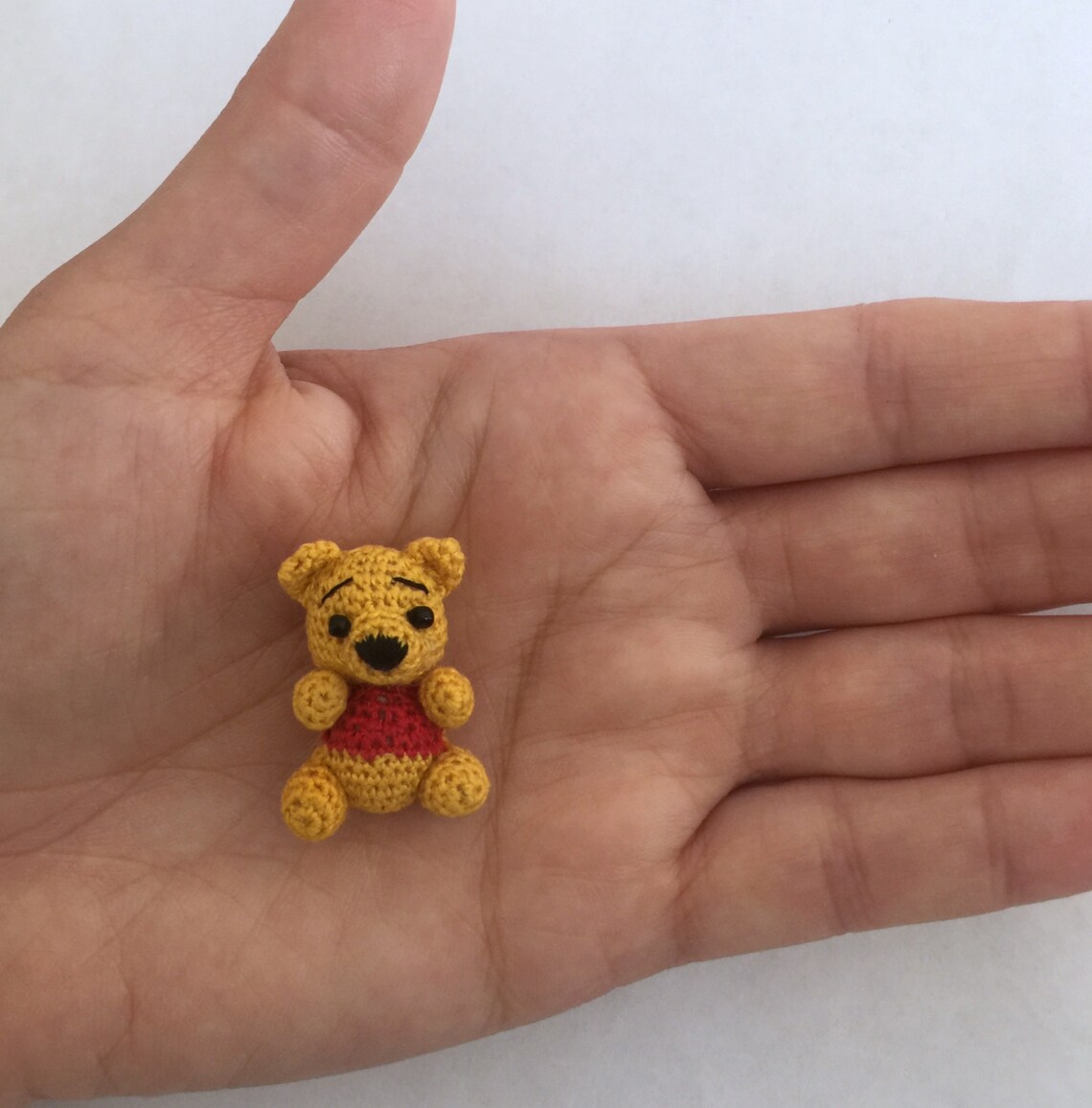 knitted pooh bear