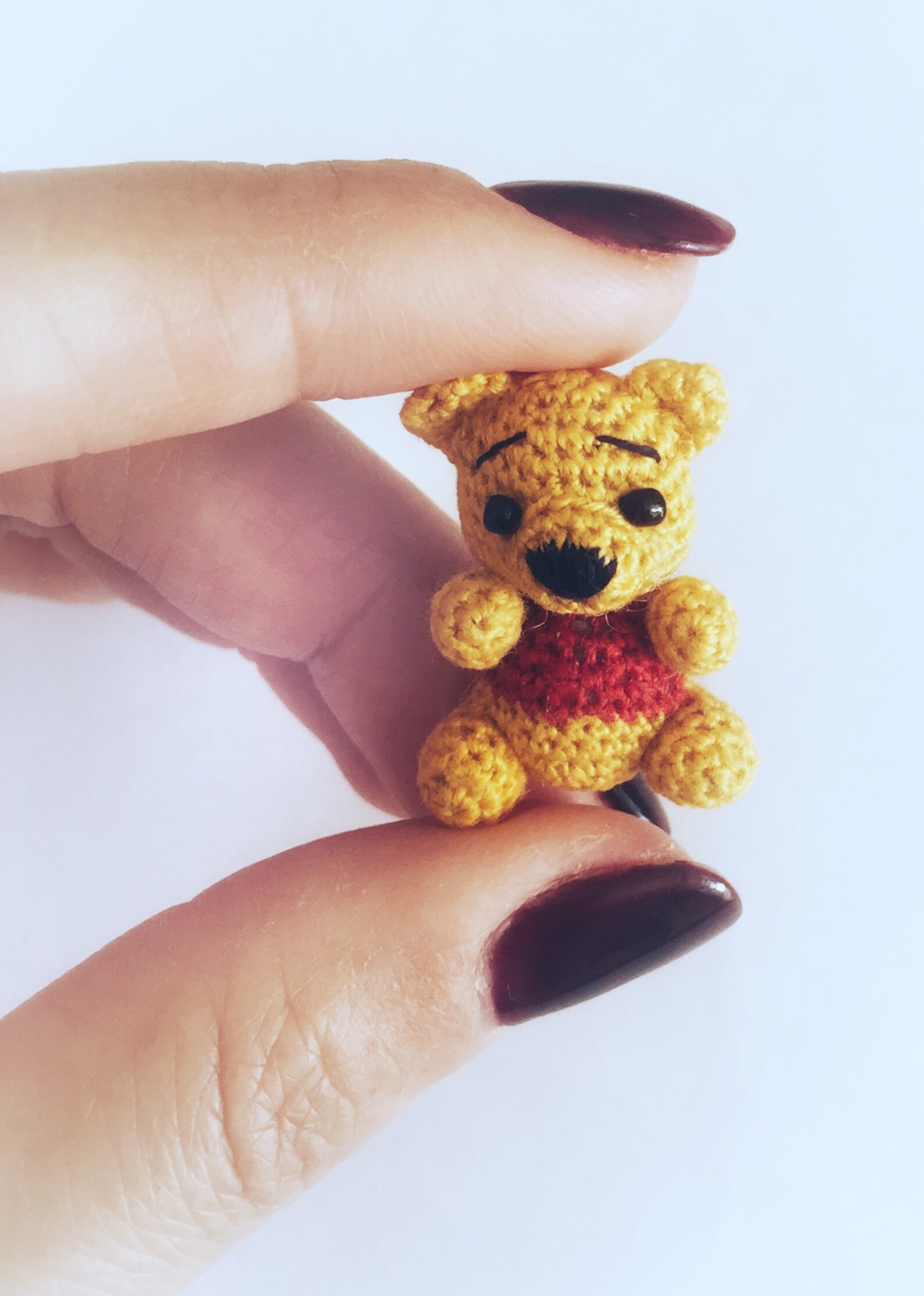 knitted pooh bear