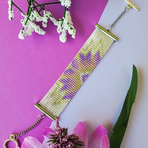 Purple Starburst Beaded Bracelet
