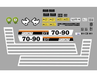 Adesivi E Decalcomanie Per Trattore Fiat 140-90 Turbo DT &ndash; Set Decorativo Personalizzato