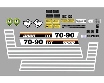 Adesivi E Decalcomanie Per Trattore Fiat 140-90 Turbo DT – Set Decorativo Personalizzato