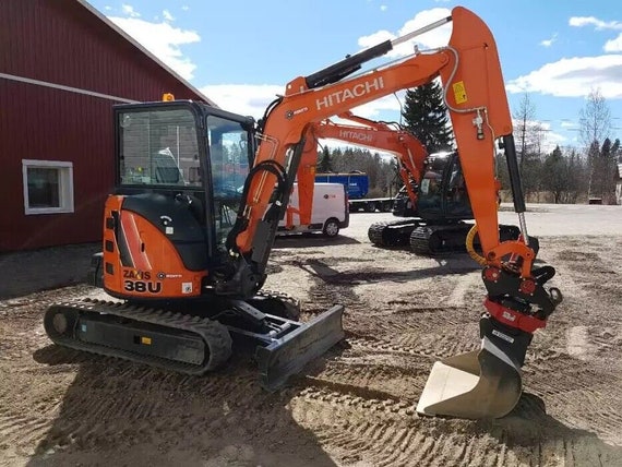 Hitachi Zaxis ZX 38U-5A Sticker Kit Professional Complete Decals