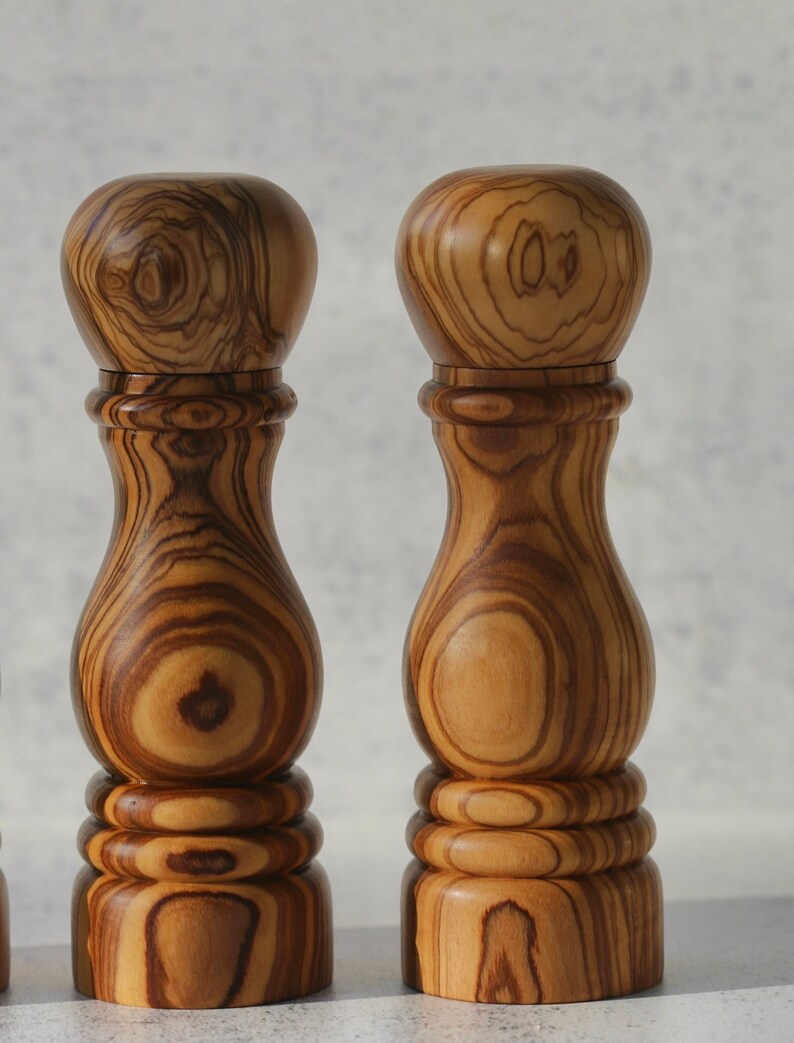 Olive Wood Salt and Pepper Mills Set Of Two