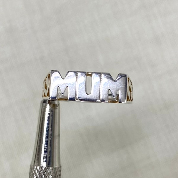 Sterling zilveren MUM-ring